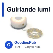 Guirlande lumineuse rétractable personnalisable avec logo - InSideOut - Miniature 2