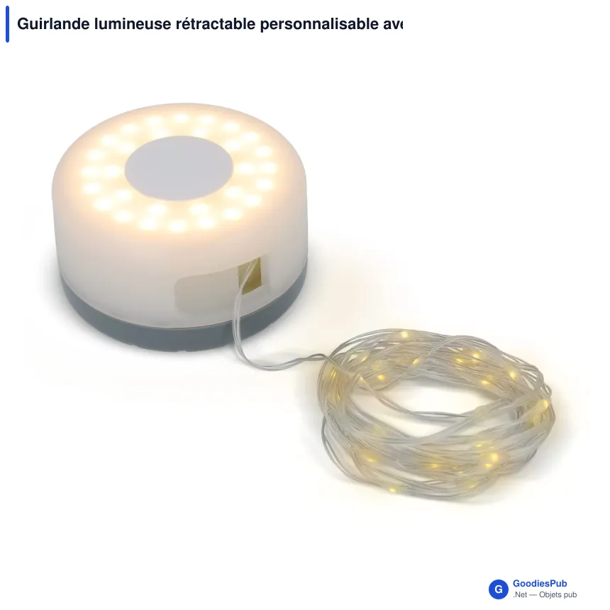 Guirlande lumineuse rétractable personnalisable avec logo - InSideOut - Image 2