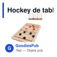 Hockey de table personnalisable en bois FSC avec logo - InSideOut - Miniature 1