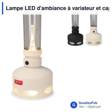 Lampe LED d'ambiance à variateur et capteur de souffle, logo - InSideOut