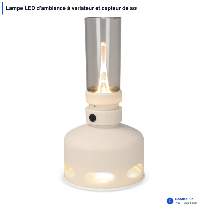 Lampe LED d'ambiance à variateur et capteur de souffle, logo - InSideOut - Image 2