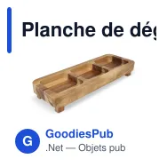 Planche de dégustation personnalisable 35 cm en bois d'acacia avec logo - InSideOut - Miniature 2