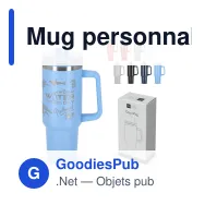 Mug personnalisable 1,2 L en inox recyclé avec logo - InSideOut Ozzy - Miniature 1