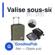 Valise sous-siège personnalisable sous vide à roues amovibles - InSideOut Nordlyft - Miniature 1