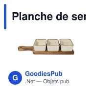 Planche de service personnalisable en acacia avec 3 bols en céramique - InSideOut - Miniature 2