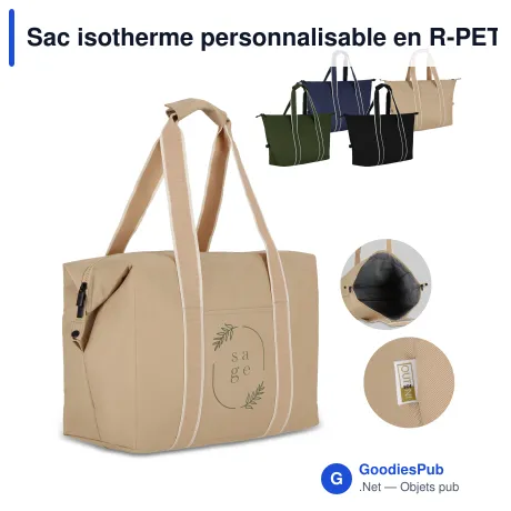 Sac isotherme personnalisable en R-PET recyclé avec logo - InSideOut Koli