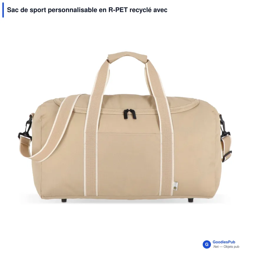 Sac de sport personnalisable en R-PET recyclé avec logo - InSideOut Koli - Image 3
