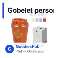Gobelet personnalisable 280 ml en inox recyclé avec logo - InSideOut T-cup - Miniature 1