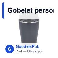Gobelet personnalisable 280 ml en inox recyclé avec logo - InSideOut T-cup - Miniature 5