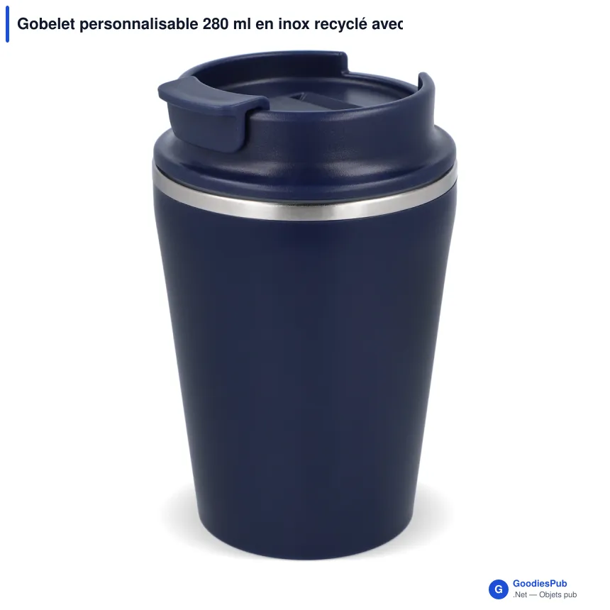 Gobelet personnalisable 280 ml en inox recyclé avec logo - InSideOut T-cup - Image 10