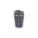 Variante Gris foncé - Gobelet personnalisable 280 ml en inox recyclé avec logo - InSideOut T-cup