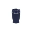Variante Bleu foncé - Gobelet personnalisable 280 ml en inox recyclé avec logo - InSideOut T-cup