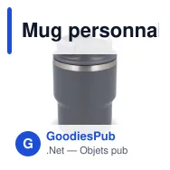 Mug personnalisable 280 ml en inox recyclé avec logo - InSideOut T-mug - Miniature 2