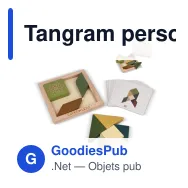Tangram personnalisable en bois FSC avec logo - InSideOut Think IQ - Miniature 1