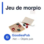 Jeu de morpion de Noël personnalisable en bois FSC avec logo - InSideOut - Miniature 1