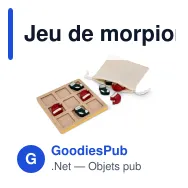 Jeu de morpion de Noël personnalisable en bois FSC avec logo - InSideOut - Miniature 2