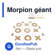 Morpion géant personnalisable en bois FSC avec logo - InSideOut Tic Tac Toe - Miniature 1