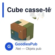Cube casse-tête personnalisable en bois FSC avec logo - InSideOut Think IQ - Miniature 1