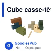 Cube casse-tête personnalisable en bois FSC avec logo - InSideOut Think IQ - Miniature 2