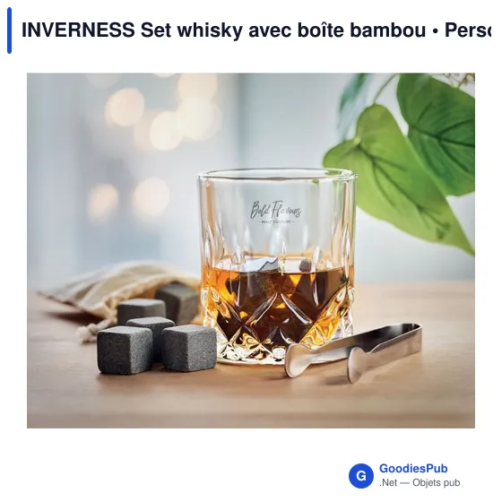 INVERNESS Set whisky avec boîte bambou - Image 3