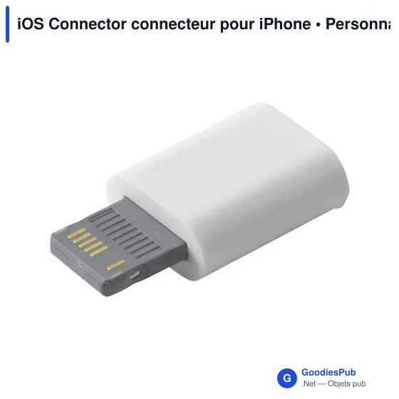 Connecteur iOS personnalisable pour logo - Accessoire téléphone - Image 1