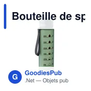 Bouteille de sport personnalisable ISFORDEN MARK avec logo - Miniature 1
