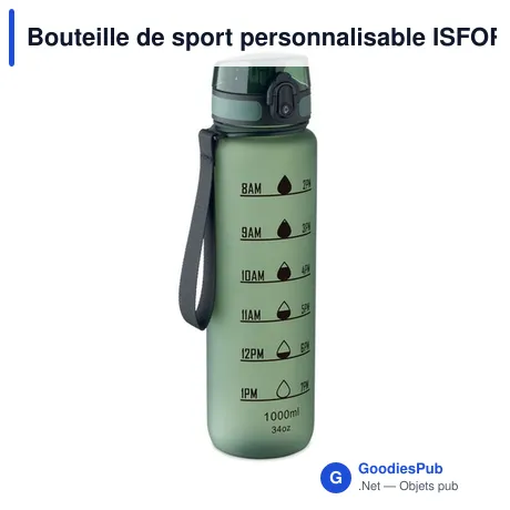 Bouteille de sport personnalisable ISFORDEN MARK avec logo