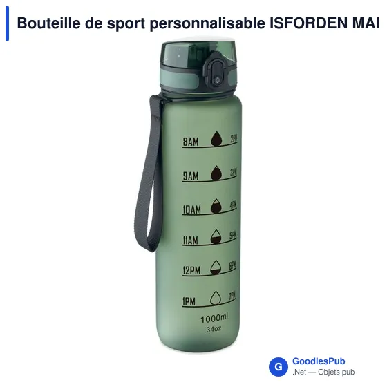 Bouteille de sport personnalisable ISFORDEN MARK avec logo - Image 1