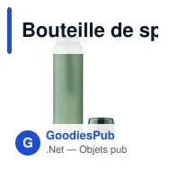 Bouteille de sport personnalisable ISFORDEN MARK avec logo - Miniature 2