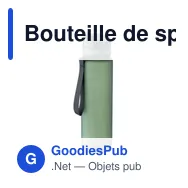 Bouteille de sport personnalisable ISFORDEN MARK avec logo - Miniature 11
