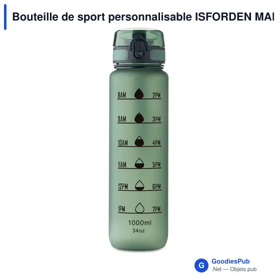 Bouteille de sport personnalisable ISFORDEN MARK avec logo - Image 4