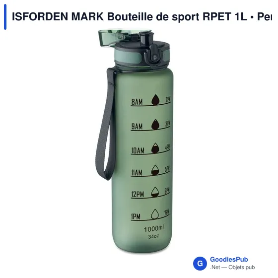Bouteille de sport personnalisable ISFORDEN MARK avec logo - Image 5