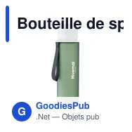Bouteille de sport personnalisable ISFORDEN MARK avec logo - Miniature 6