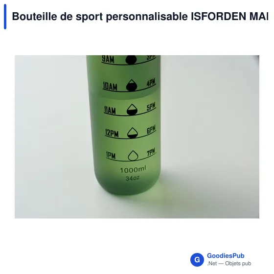 Bouteille de sport personnalisable ISFORDEN MARK avec logo - Image 8