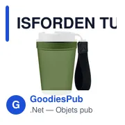 Gobelet réutilisable personnalisable ISFORDEN TUMBLER avec logo - Miniature 1