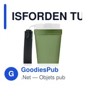 Gobelet réutilisable personnalisable ISFORDEN TUMBLER avec logo - Miniature 2
