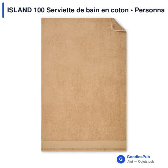 Serviette de bain personnalisable en coton avec logo - ISLAND 100 - Image 2