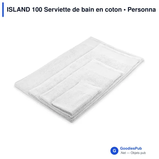 Serviette de bain personnalisable en coton avec logo - ISLAND 100 - Image 12