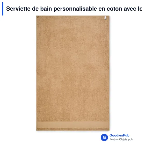 Serviette de bain personnalisable en coton avec logo - ISLAND 100 - Image 3