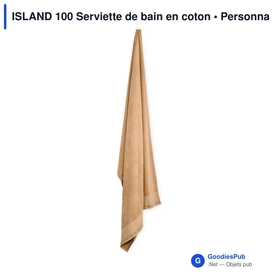 Serviette de bain personnalisable en coton avec logo - ISLAND 100 - Image 4