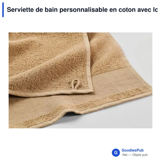 Serviette de bain personnalisable en coton avec logo - ISLAND 100 - Image 5