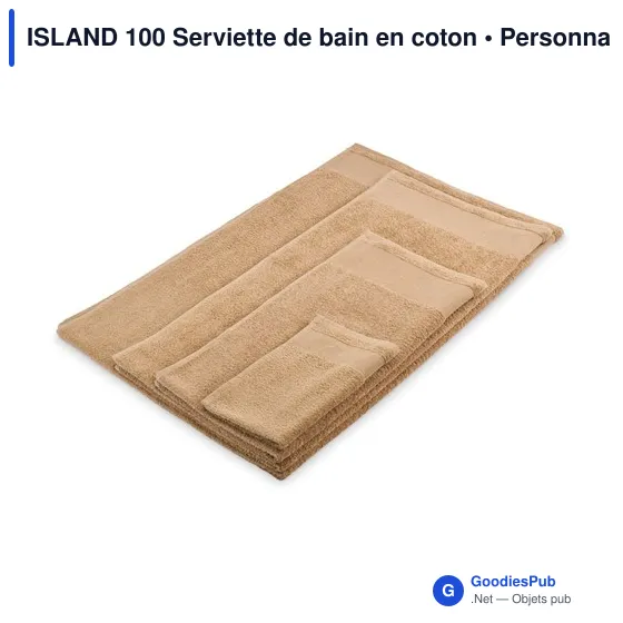 Serviette de bain personnalisable en coton avec logo - ISLAND 100 - Image 6