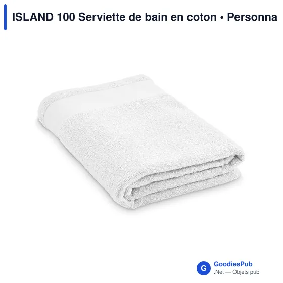 Serviette de bain personnalisable en coton avec logo - ISLAND 100 - Image 7