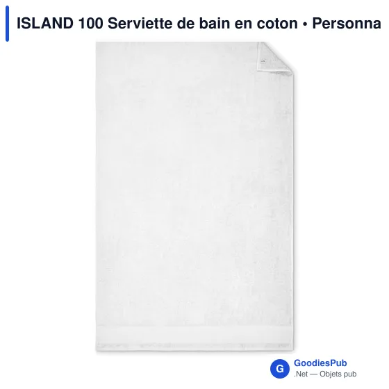 Serviette de bain personnalisable en coton avec logo - ISLAND 100 - Image 8