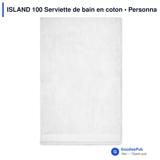 Serviette de bain personnalisable en coton avec logo - ISLAND 100 - Image 9