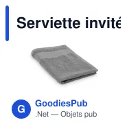 Serviette invités personnalisable en coton avec logo - ISLAND 30 - Miniature 1