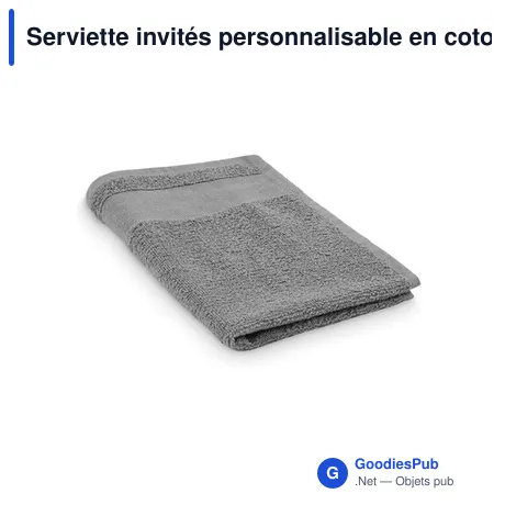 Serviette invités personnalisable en coton avec logo - ISLAND 30