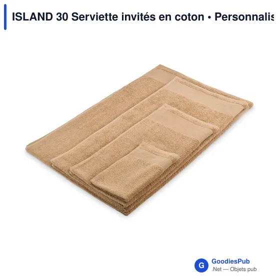 Serviette invités personnalisable en coton avec logo - ISLAND 30 - Image 12