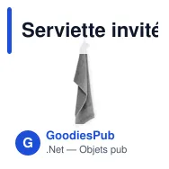 Serviette invités personnalisable en coton avec logo - ISLAND 30 - Miniature 4
