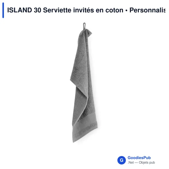 Serviette invités personnalisable en coton avec logo - ISLAND 30 - Image 4